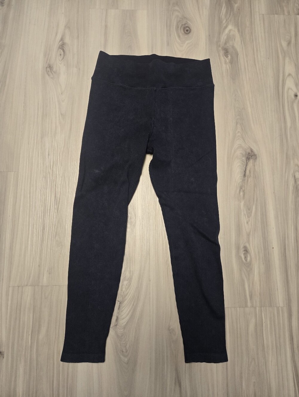 OFFLINE by Aerie Black Ribbed High Waisted Leggings Size L